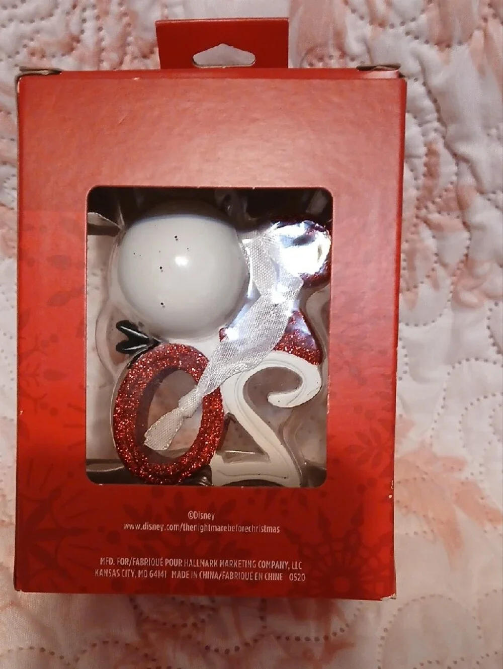 Hallmark Nightmare Before Christmas Jack Skellington Red and White 2020 Ornament